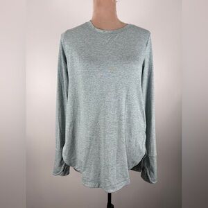 Athleta Heathered Light Sage Green Long Sleeve Top